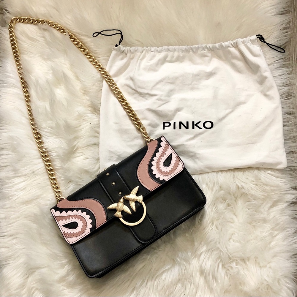 Pinko Mini Love Paisley Leather Crossbody